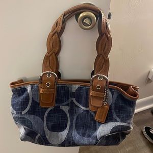 Large Coach Denim Purse